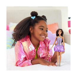 Mattel Barbie: Fashionistas #234 - Brown Hair With Metallic Purple Dress Doll (Hyt92)