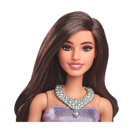 Mattel Barbie: Fashionistas #234 - Brown Hair With Metallic Purple Dress Doll (Hyt92)