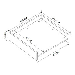 Βάση Στήριξης Πλυντηρίου - Στεγνωτηρίου Sunta Megapap Χρώμα Λευκό 65,8x61,9x15εκ.