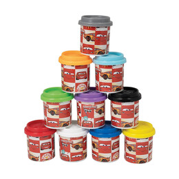 As Πλαστελίνα 10 Βαζάκια Πλαστελίνης 2οζ σε Κουτάκι Cars (1045-03576)