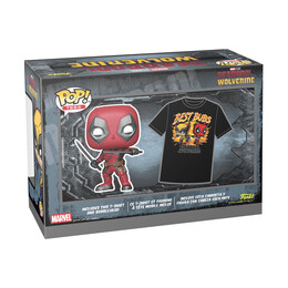 Funko Pop! &Amp; Tees (Adult): Deadpool &Amp; Wolverine - Deadpool &Amp; Wolverine Best Bubs Bobble-Head Vinyl Figure and t-Shirt (m)