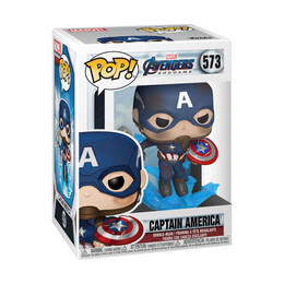 Funko Pop! Marvel: Avengers Endgame - Captain America With Broken Shield  Mjolnir #573 Bobble-Head Vinyl Figure