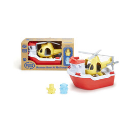 Green Toys: Rescue Boat With Helicopter (Rbh1-1155)