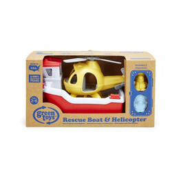 Green Toys: Rescue Boat With Helicopter (Rbh1-1155)