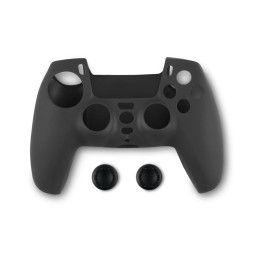 Spartan Gear - Controller Silicon Skin Cover and Thumb Grips (Compatible With Playstation 5) (Colour: Black)