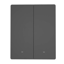 Έξυπνος Επιτοίχιος Διακόπτης Wifi Sonoff m5-2c-80 (2 Καναλιών, για Πλαίσιο, Γραφίτης)