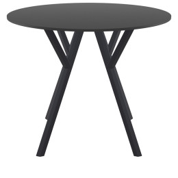 MAX ΤΡΑΠΕΖΙ Φ90Χ74εκ. BLACK LAMINATE 12mm