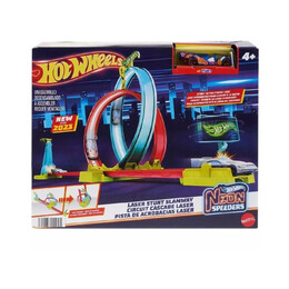 Mattel hot Wheels Neon Speeders - Laser Stunt Slamway (Hpc05)