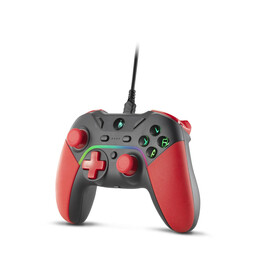 Spartan Gear - Pelekys Wired Controller (Compatible With pc and Playstation 3) (Colour: Black/red)