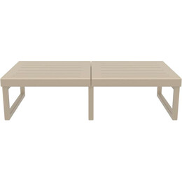MYKONOS ΤΡΑΠΕΖΙ TAUPE 130X65X33εκ. ΠΟΛ/ΝΙΟΥ