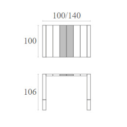 VEGAS BAR WHITE 100X100/140εκ. ΕΠΕΚΤ. ΠΟΛ/ΝΙΟΥ