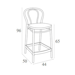 VICTOR 65εκ. ΣΚΑΜΠΟ(Σ4)WHITE ΠΟΛ/ΝΙΟΥ