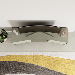 Έπιπλο Τηλεόρασης Frem Megapap Χρώμα ash Green 150x40x55εκ.