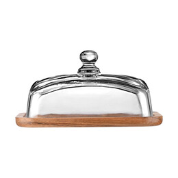 Estia Βαση Τυριων Allure με Γυαλινο Καπακι 18.5x12.8x10cm