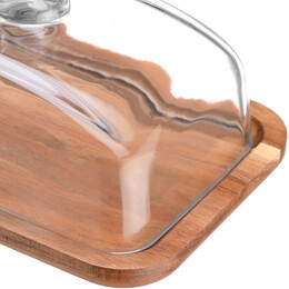 Estia Βαση Τυριων Allure με Γυαλινο Καπακι 18.5x12.8x10cm