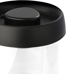 Estia Δοχειο Αποθηκευσης Κενου Αερος Γυαλινο 450ml με Καπακι Μαυρο