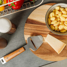 Estia Κοπτης Τυριου Allure Ανοξειδωτος 24cm με Ξυλινη Λαβη