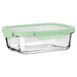 Estia Φαγητοδοχειο Click&seal Γυαλινο 1520ml 23.5x17.8x7.6cm με Καπακι Πλαστικο Mint