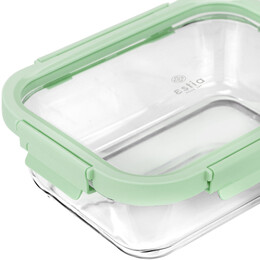 Estia Φαγητοδοχειο Click&seal Γυαλινο 1520ml 23.5x17.8x7.6cm με Καπακι Πλαστικο Mint