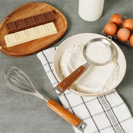 Estia Αυγοδαρτης 6 Συρματων Allure Ανοξειδωτος με Ξυλινη Λαβη