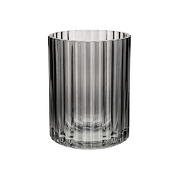 Estia Ποτηρακι Μπανιου Alivio Γυαλινο Αναγλυφο 7.8x10cm Μαυρο