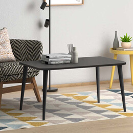 Τραπεζάκι Σαλονιού Soul Megapap από Μελαμίνη Χρώμα Μαύρο 90x55x41εκ.