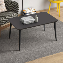 Τραπεζάκι Σαλονιού Soul Megapap από Μελαμίνη Χρώμα Μαύρο 90x55x41εκ.