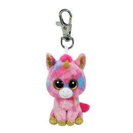 Ty Beanie boo - Fantasia Multi Color Unicorn Plush toy key-Clip (8,5cm) (1607-36619)