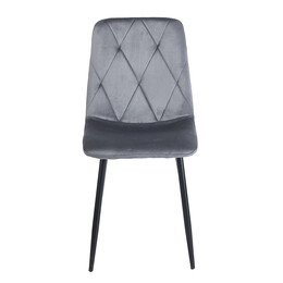 EVA GREY VELVET ΥΦΑΣΜΑ ΚΑΡΕΚΛΑ ΜΕΤΑΛΛΙΚΗ