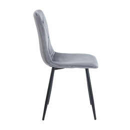 EVA GREY VELVET ΥΦΑΣΜΑ ΚΑΡΕΚΛΑ ΜΕΤΑΛΛΙΚΗ