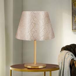 Φωτιστικό Επιτραπέζιο Rosenthal Megapap Ύφασμα pvc Χρώμα Χρυσό 22x17x37εκ.