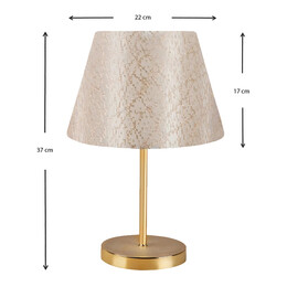 Φωτιστικό Επιτραπέζιο Rosenthal Megapap Ύφασμα pvc Χρώμα Χρυσό 22x17x37εκ.