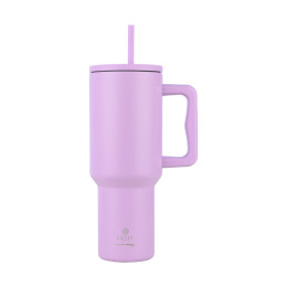 Estia Θερμος Straw Tumbler xl Save the Aegean 1200ml Lavender Purple