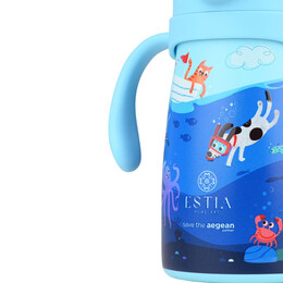 Estia Θερμος Παιδικο Bubble Bottle Save the Aegean 300ml Ocean Play