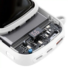 Powerbank Baseus Qpow pro With Lightning Cable, usb-c Port and usb 20000mah, 20w  (White)