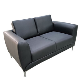 Καναπές Τριθέσιος ArteLibre ELFRIC Μαύρο PU 190x81x81cm