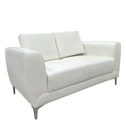 Καναπές Τριθέσιος ArteLibre ELFRIC Λευκό PU 190x81x81cm