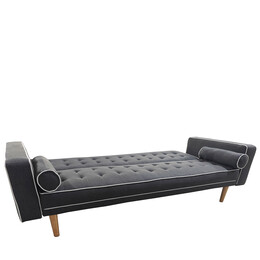 Καναπές Κρεβάτι Τριθέσιος ArteLibre AUBREY Γκρι Ύφασμα 224x88x84cm