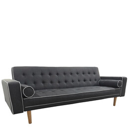 Καναπές Κρεβάτι Τριθέσιος ArteLibre AUBREY Γκρι Ύφασμα 224x88x84cm