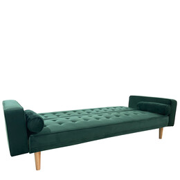 Καναπές Κρεβάτι Τριθέσιος ArteLibre AUBREY Πράσινο Ύφασμα 224x88x84cm
