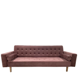 Καναπές Κρεβάτι Τριθέσιος ArteLibre AUBREY Σάπιο Μήλο Ύφασμα 224x88x84cm