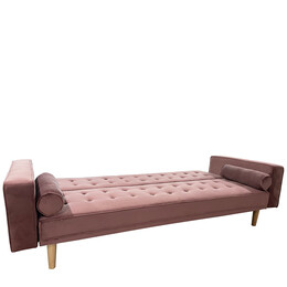 Καναπές Κρεβάτι Τριθέσιος ArteLibre AUBREY Σάπιο Μήλο Ύφασμα 224x88x84cm
