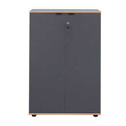 Ντουλάπι Γραφείου rio Megapap με Κλειδαριά Χρώμα Ανθρακί 72x34x109εκ.
