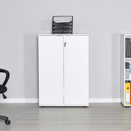 Ντουλάπι Γραφείου rio Megapap με Κλειδαριά Χρώμα Λευκό 72x34x109εκ.