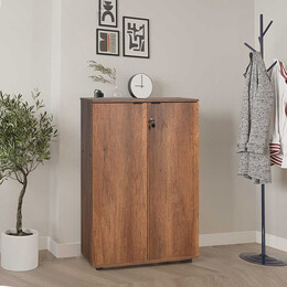 Ντουλάπι Γραφείου rio Megapap με Κλειδαριά Χρώμα Καρυδί 72x34x109εκ.