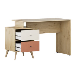 Γραφείο Εργασίας Terra Megapap Χρώμα Florida oak 129x55x75εκ.