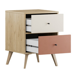 Κομοδίνο Terra Megapap Χρώμα Florida oak 44x44x61εκ.