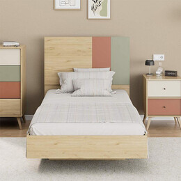 Κρεβάτι Terra Megapap Χρώμα Florida oak 100x200εκ.