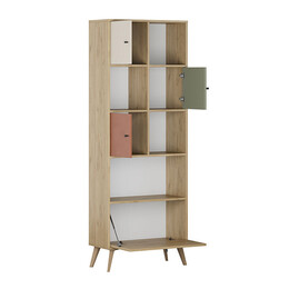 Βιβλιοθήκη Terra Megapap Χρώμα Florida oak 67x30x181εκ.