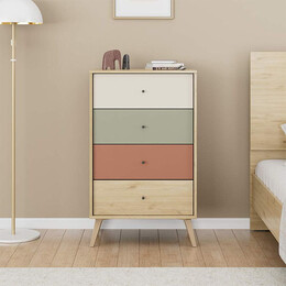 Συρταριέρα Terra Megapap Χρώμα Florida oak 60x44x100εκ.